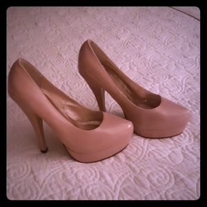NWOT Pink Glaze platform pumps